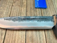 Kanetsune for A.G. Russell Fixed Blade White Steel Damascus Cherry Wood Handle Kanetsune for A.G. Russell Fixed Blade White Steel Damascus Cherry Wood Handle
