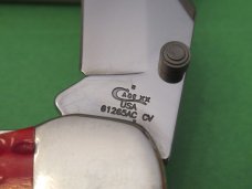 Case XX 2018 Red Bone Mid Folding Hunter Assist open CV Blade Pattern # 61265AC CV