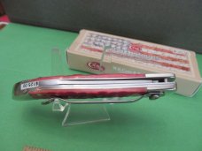 Case XX 2018 Red Bone Mid Folding Hunter Assist open CV Blade Pattern # 61265AC CV