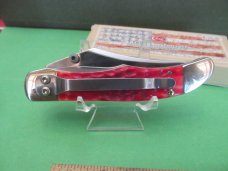 Case XX 2018 Red Bone Mid Folding Hunter Assist open CV Blade Pattern # 61265AC CV