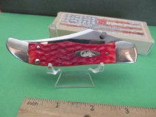 Case XX 2018 Red Bone Mid Folding Hunter Assist open CV Blade Pattern # 61265AC CV
