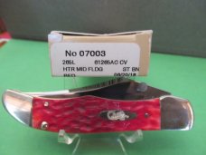Case XX 2018 Red Bone Mid Folding Hunter Assist open CV Blade Pattern # 61265AC CV