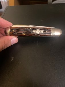 Schatt & Morgan Red Berry Worm Groove Handle File & Wire Tested 042229 Ats-34 Blades & Fluted Bolste Schatt & Morgan Red Berry Worm Groove Handle File & Wire Tested 042229 Ats-34 Blades & Fluted Bolste