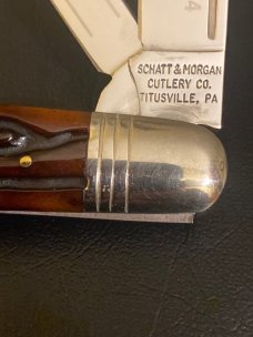 Schatt & Morgan Red Berry Worm Groove Handle File & Wire Tested 042229 Ats-34 Blades & Fluted Bolste Schatt & Morgan Red Berry Worm Groove Handle File & Wire Tested 042229 Ats-34 Blades & Fluted Bolste