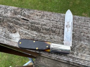 GEC NORTHFIELD 772122 ANTIQUE YELLOW SAWCUT BONE YANKEE BARLOW KNIFE
