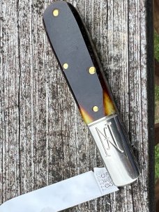 GEC NORTHFIELD 772122 ANTIQUE YELLOW SAWCUT BONE YANKEE BARLOW KNIFE