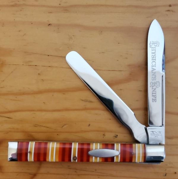 *SUPER RARE!* Schatt and Morgan Doctor's Knife ~ 2002 ~ Candy Stripe Celluloid *SUPER RARE!* Schatt and Morgan Doctor's Knife ~ 2002 ~ Candy Stripe Celluloid