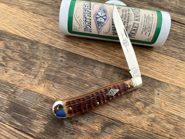 GEC NORTHFIELD DIAMOND JACK 488117 ANTIQUE AMBER JIGGED BONE SFO CHARLIE CAMPAGNA