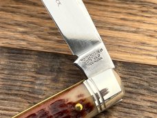GEC NORTHFIELD DIAMOND JACK 488117 ANTIQUE AMBER JIGGED BONE SFO CHARLIE CAMPAGNA