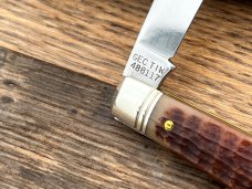 GEC NORTHFIELD DIAMOND JACK 488117 ANTIQUE AMBER JIGGED BONE SFO CHARLIE CAMPAGNA
