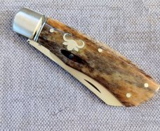 Robbie Ferreira,MDK, Giraffe bone Native, N690, fluted bolsters, 4" closed,pouch and coa,MDKs newest Robbie Ferreira,MDK, Giraffe bone Native, N690, fluted bolsters, 4" closed,pouch and coa,MDKs newest