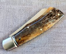 Robbie Ferreira,MDK, Giraffe bone Native, N690, fluted bolsters, 4" closed,pouch and coa,MDKs newest Robbie Ferreira,MDK, Giraffe bone Native, N690, fluted bolsters, 4" closed,pouch and coa,MDKs newest