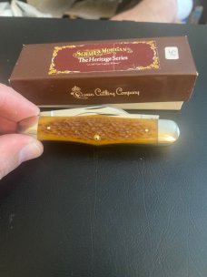 Schatt & Morgan Gowanda New York The Heritage Series 376 Bone Handlr With 3 Blades New In Box