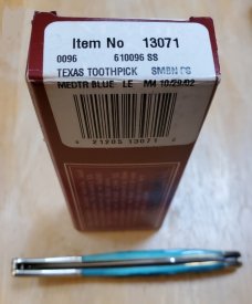 *RARE!!* CASE XX Texas Toothpick ~ LTD. EDITION ~ 1 of 2500 ~ Mediterranean Blue ~ 2002 *RARE!!* CASE XX Texas Toothpick ~ LTD. EDITION ~ 1 of 2500 ~ Mediterranean Blue ~ 2002