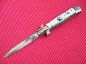 NEW ARMANDO BELTRAME 8" BLONDE HORN DAGGER BLADE ITALIAN STILETTO Knife