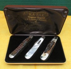 KA-BAR Set. Trapper Triplets Limited Edition 1981. .............................................(R6)