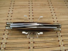 SCHRADE OLD TIMER 858 LUMBERJACK U.S.A. VINTAGE OLDER HIGH CARBON STEEL BLADES POCKET KNIFE & SHEATH