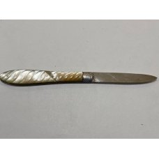 Antique STERLING SILVER - MOTHER OF PEARL - FRUIT KNIFE. GEORGE UNITE 1870 Antique STERLING SILVER - MOTHER OF PEARL - FRUIT KNIFE. GEORGE UNITE 1870