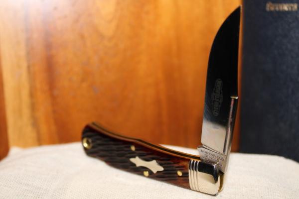GEC 83 Tascosa Lockback Dark Brewed Bone GEC 83 Tascosa Lockback Dark Brewed Bone