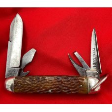 Vintage NEW YORK KNIFE Co 4-Blade Camp/Utility ARMY KNIFE Pocket Knife 1882-1931 Bone Vintage NEW YORK KNIFE Co 4-Blade Camp/Utility ARMY KNIFE Pocket Knife 1882-1931 Bone