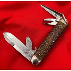 Vintage NEW YORK KNIFE Co 4-Blade Camp/Utility ARMY KNIFE Pocket Knife 1882-1931 Bone Vintage NEW YORK KNIFE Co 4-Blade Camp/Utility ARMY KNIFE Pocket Knife 1882-1931 Bone