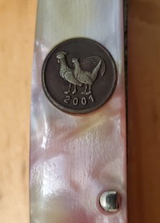 *RARE!!* HEN and ROOSTER ~ 4 Small Blade Congress ~ *Pink Ice* ~ 2001 *RARE!!* HEN and ROOSTER ~ 4 Small Blade Congress ~ *Pink Ice* ~ 2001