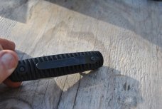 Colonial Ranger Mod. 105 Tanto Non Serrated Black 4 1/4" Closed Mint Never Honed Or Used Pocket Clip Colonial Ranger Mod. 105 Tanto Non Serrated Black 4 1/4" Closed Mint Never Honed Or Used Pocket Clip