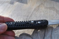 Colonial Ranger Mod. 105 Tanto Non Serrated Black 4 1/4" Closed Mint Never Honed Or Used Pocket Clip Colonial Ranger Mod. 105 Tanto Non Serrated Black 4 1/4" Closed Mint Never Honed Or Used Pocket Clip