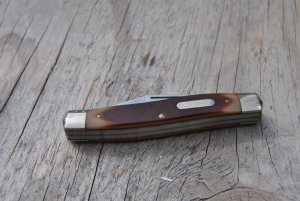 Schrade Old Timer 80T 3 Blade Stockman 3 7/8" Closed  Never Used Factory Edges Saw Cut Delrin