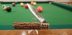 3 5/8" Venture single blade jack knife, Premium Stag, Sheffield England