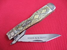 Case CHEETAH Limited XX Edition Custom Double Action Rattlesnake Bone Swing Guard Switchblade Knife Case CHEETAH Limited XX Edition Custom Double Action Rattlesnake Bone Swing Guard Switchblade Knife