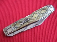 Case CHEETAH Limited XX Edition Custom Double Action Rattlesnake Bone Swing Guard Switchblade Knife Case CHEETAH Limited XX Edition Custom Double Action Rattlesnake Bone Swing Guard Switchblade Knife