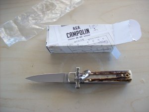 A. G. A. Campolin Dominus Lever Maltese Cross 6 Incher W/Genuine Stag/Antler NIB