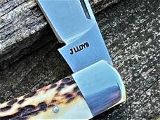 J. LLOYD SAMBAR STAG CUSTOM LARGE DOGLEG TRAPPER **EXTREMELY NICE**