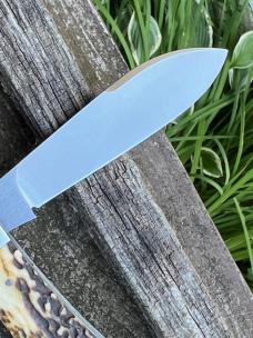 J. LLOYD SAMBAR STAG CUSTOM LARGE DOGLEG TRAPPER **EXTREMELY NICE**