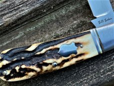 BILL BAKER SAMBAR STAG MODEL 1 FOLDER **EXTREMELY NICE** CPM 154 STEEL