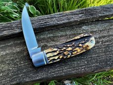 BILL BAKER SAMBAR STAG MODEL 1 FOLDER **EXTREMELY NICE** CPM 154 STEEL