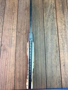 Barry Gallagher Custom Fixed Blade Mammoth Ivory Full Tapered Tang Damascus Barry Gallagher Custom Fixed Blade Mammoth Ivory Full Tapered Tang Damascus