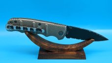 BOKER GREY MINI KALASHNIKOV AUTO KNIFE, AUS-8 BLACK COMBO BLADE