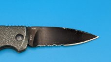 BOKER GREY MINI KALASHNIKOV AUTO KNIFE, AUS-8 BLACK COMBO BLADE