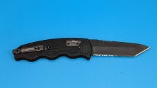 SOG-TAC Tanto Automatic Knife Black Aluminum (3.5" Black Serr) ST-04 SOG-TAC Tanto Automatic Knife Black Aluminum (3.5" Black Serr) ST-04