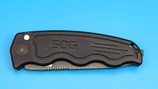 SOG-TAC Tanto Automatic Knife Black Aluminum (3.5" Black Serr) ST-04 SOG-TAC Tanto Automatic Knife Black Aluminum (3.5" Black Serr) ST-04