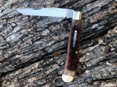 GEC TIDIOUTE 488117 WEASEL ANTIQUE AMBER JIGGED TRAPPER GEC TIDIOUTE 488117 WEASEL ANTIQUE AMBER JIGGED TRAPPER