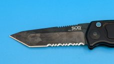 Mini SOG TAC Automatic Knife (Black Tanto Serr) ST-13! Discontinued