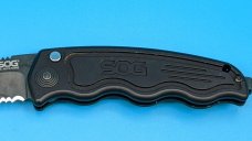 Mini SOG TAC Automatic Knife (Black Tanto Serr) ST-13! Discontinued