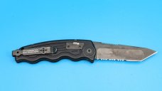 Mini SOG TAC Automatic Knife (Black Tanto Serr) ST-13! Discontinued