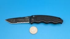 Mini SOG TAC Automatic Knife (Black Tanto Serr) ST-13! Discontinued