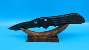Benchmade 9100 AUTO Stryker with Safety 3.7" Combo Edge Satin Tanto Blade