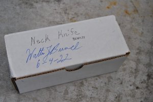 Walter Brend Neck Knife New In Box signed by Walter With Kydex Sheath