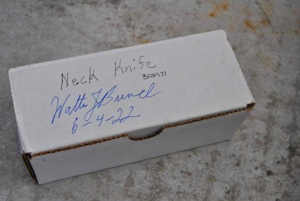 Walter Brend Neck Knife New In Box signed by Walter With Kydex Sheath Walter Brend Neck Knife New In Box signed by Walter With Kydex Sheath